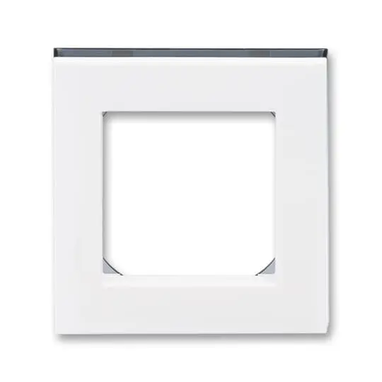 3901H-A05010 62  Rámeček pro elektroinstalační přístroje, jednonásobný, bílá / kouřová černá